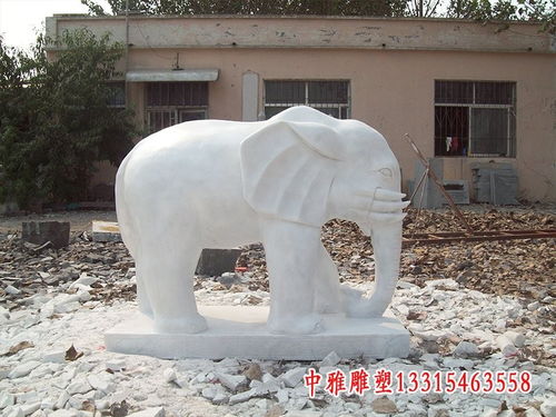 青石招财镇宅大象雕塑 黄石大象石材雕塑