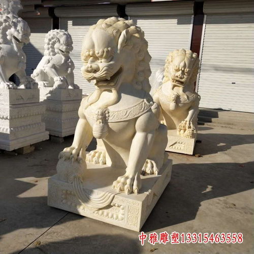 青石狮子雕塑 双鸭山石雕雕塑狮子生产厂家