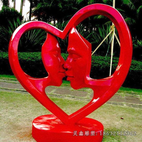 爱心不锈钢景观小品雕塑 常州爱心不锈钢雕塑加工厂 灵鑫雕塑