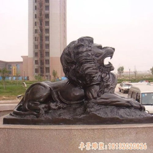 右脚踩球铜狮子雕塑 惠州铸铜狮子雕塑制作厂