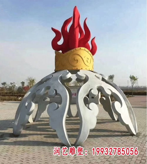 不锈钢拱门景观雕塑 扬州金属与泥雕塑的艺术融合