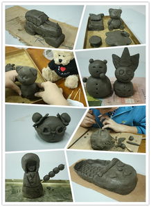 2013年初二年级美术课泥趣作品展 清晨的泥塑之旅